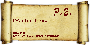 Pfeiler Emese névjegykártya
